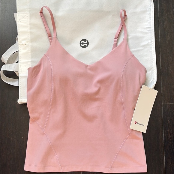 LULULEMON ALIGN WAIST LENGTH CAMI C/D in HAZE PINK SZ 6 NWT